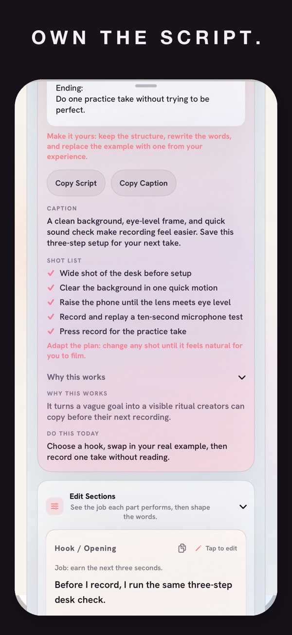 Trendi product interface